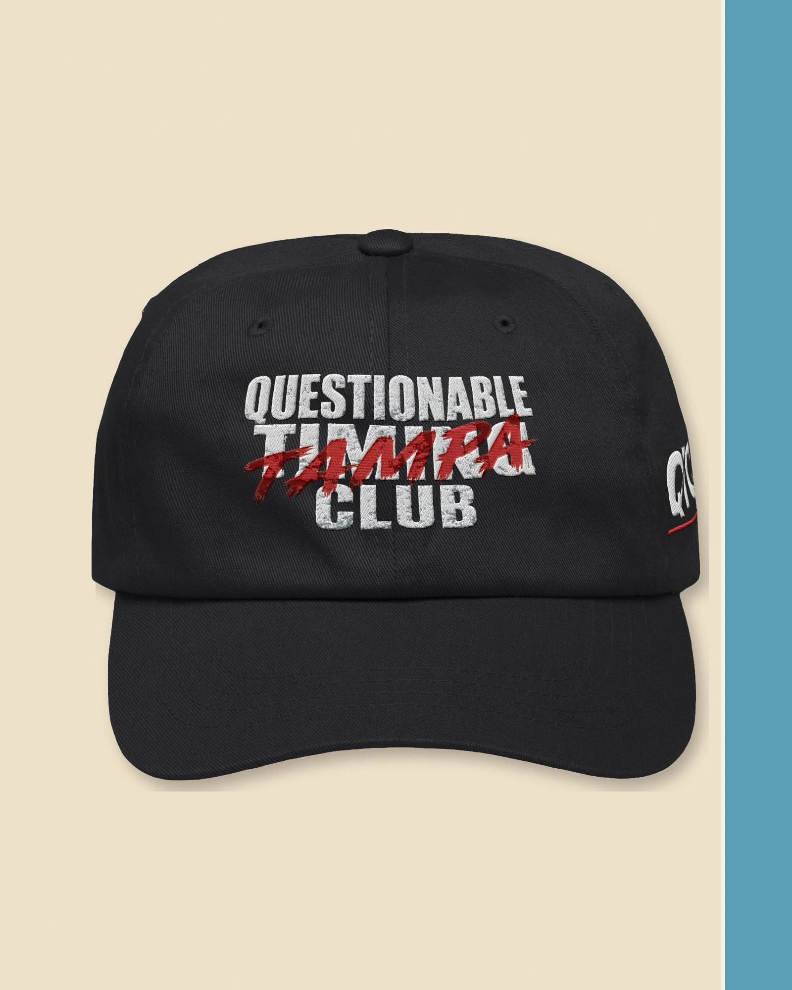 Tampa Club Dad Hat, Black, front view