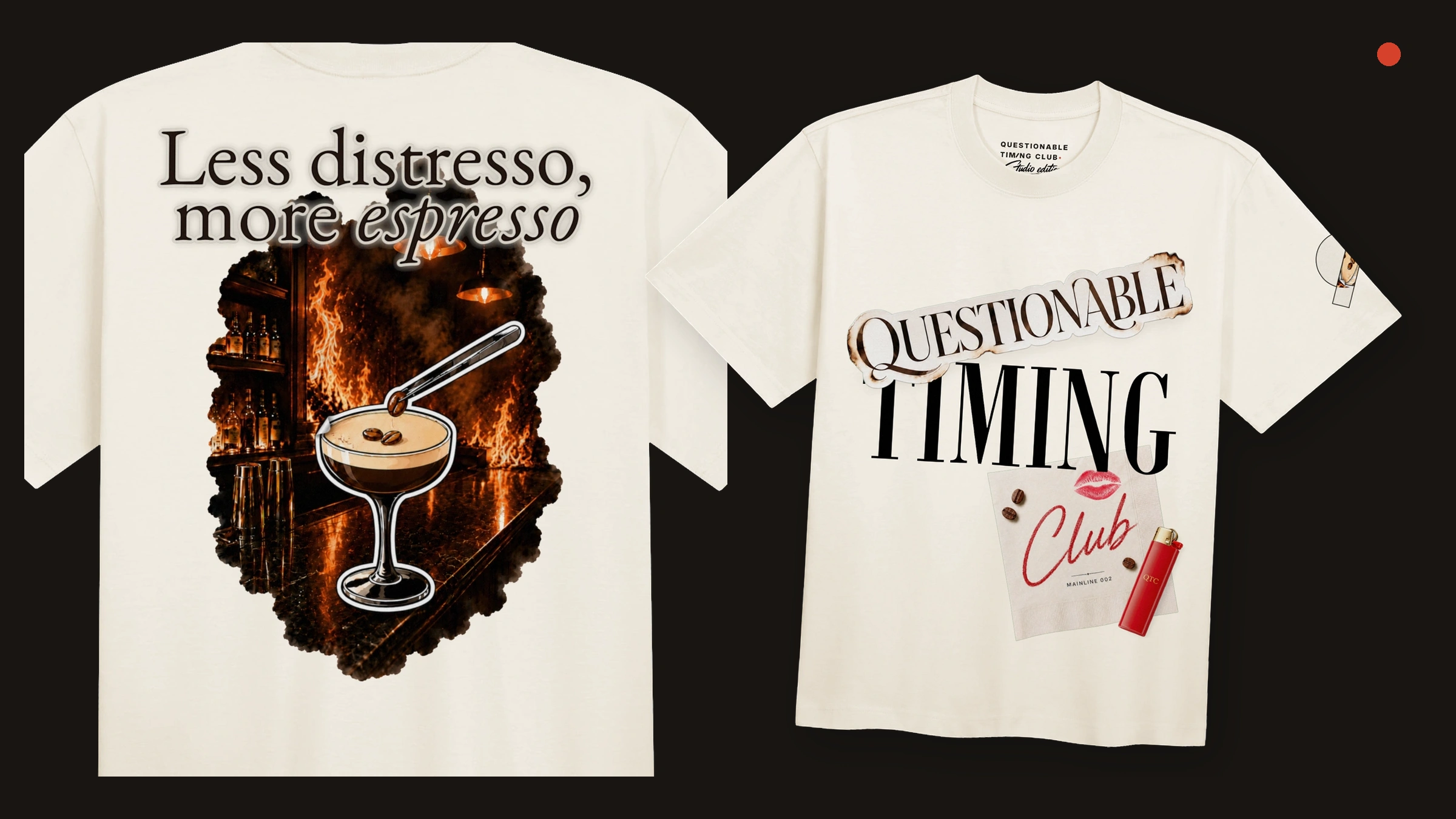 Less Distresso, Ecru, editorial front and back view